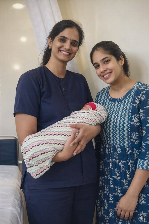 Dr. Nikitha with patient